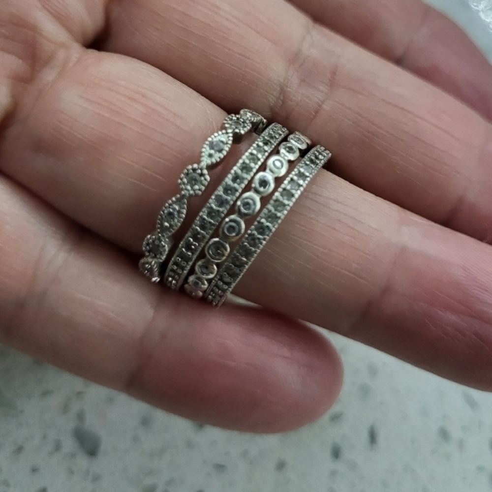 EJI 925 silver ring set 6.5 - Picture 2 of 5